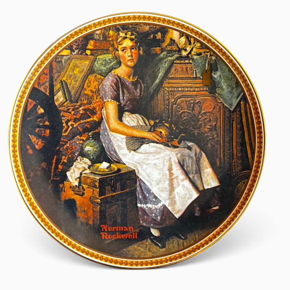 Norman Rockwell Dreaming in the Attic 1982 Knowles Collector Plate COA Box